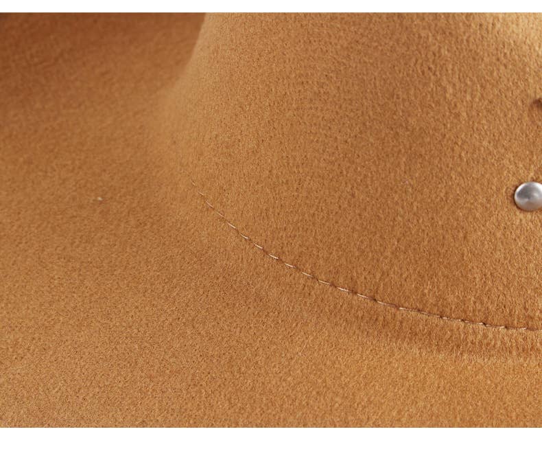 FELT JAZZ TOP HAT COWBOY HAT WITH OVERHUNG BRIM