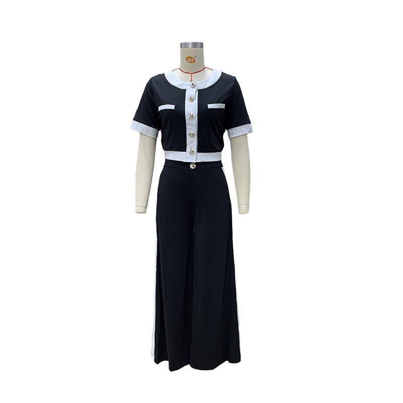 SHORT TOP STRAIGHT LEG TWO-PIECE SET