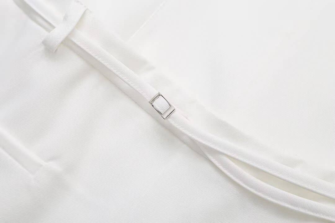 SHORT SLIM-FIT HALTER DRESS WITH BELT