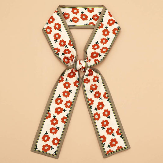Floral Letter Print Scarf ? Headband & Bag Strap