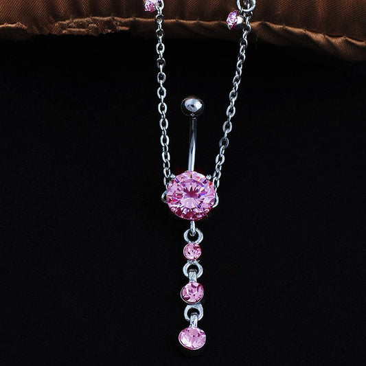 CZ Tassel Adjustable Waist Chain Body Jewelry