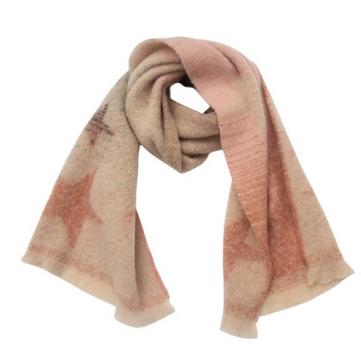 Star Gradient Scarf ??Jacquard Winter Wrap_CWASC0859