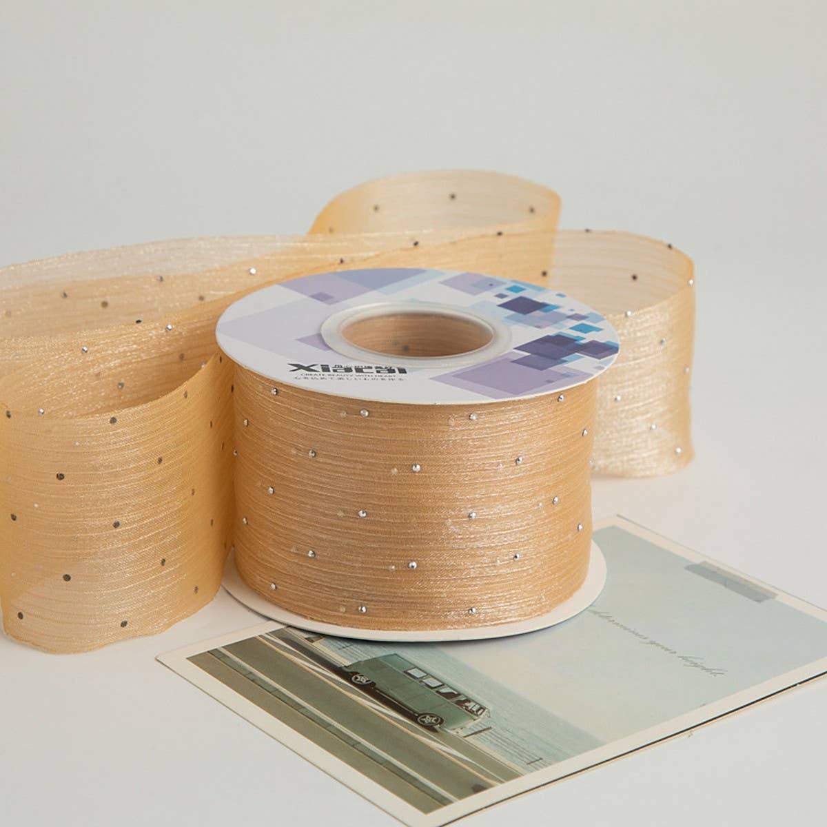 SILVER DOT HOT DIAMOND RIBBON BOW DIY RIBBON