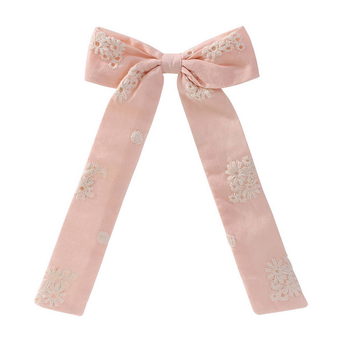 CHILDREN'S RIBBON BOW EMBROIDERED HAIRPIN
