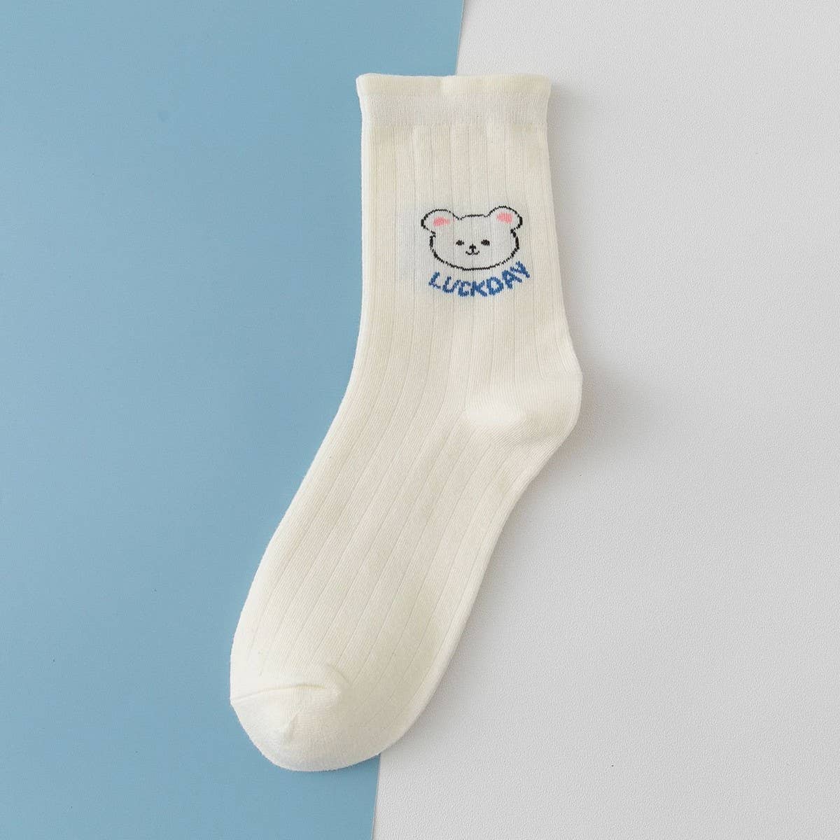 NEW COTTON BREATHABLE BEAR MIDDLE TUBE SOCKS