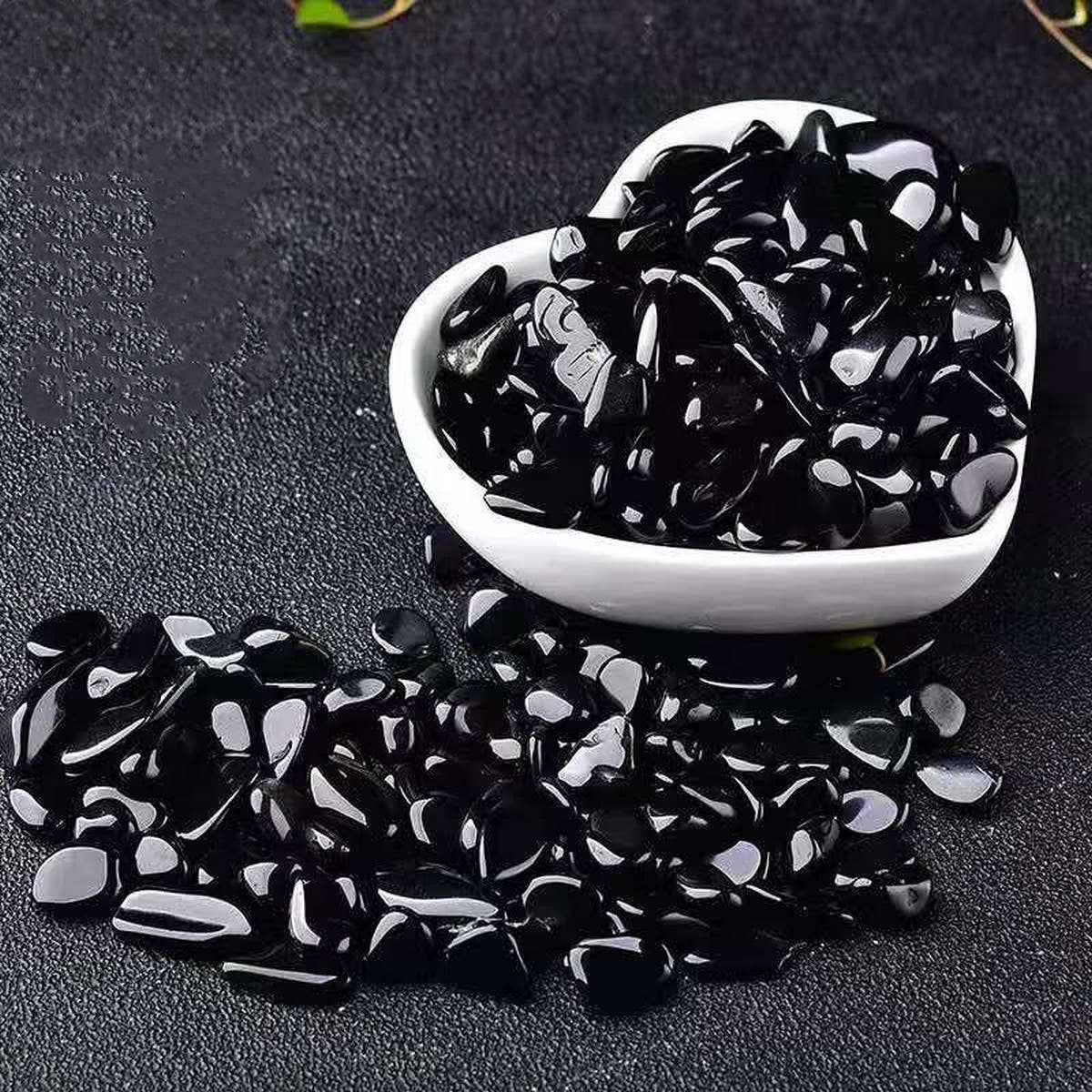 Natural Obsidian Chips for DIY Jewelry