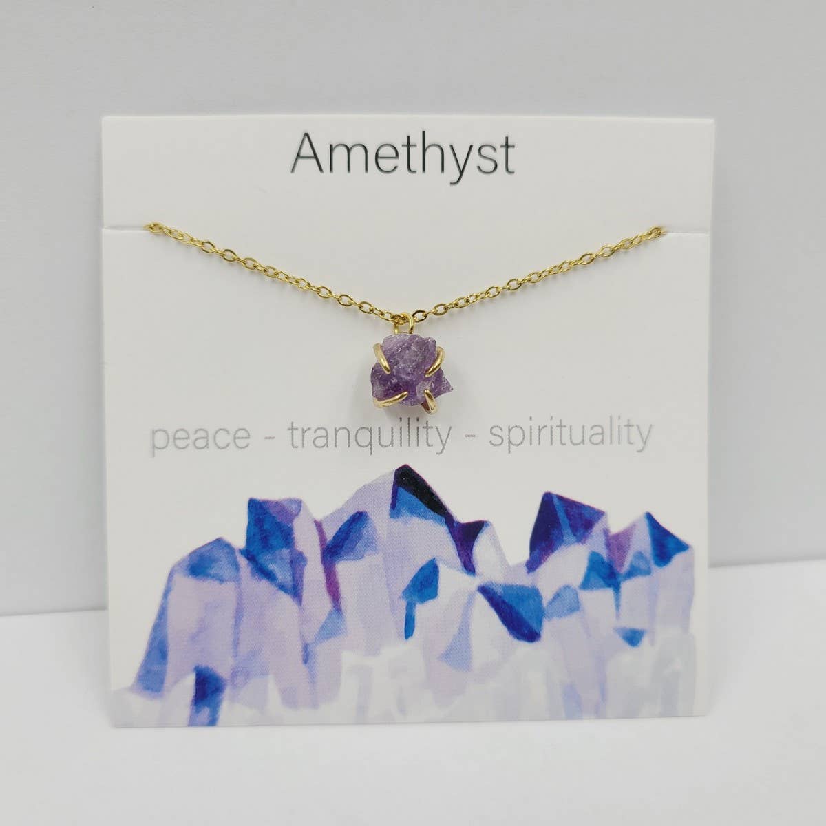 IRREGULAR FOUR CLAW NATURAL STONE NECKLACE