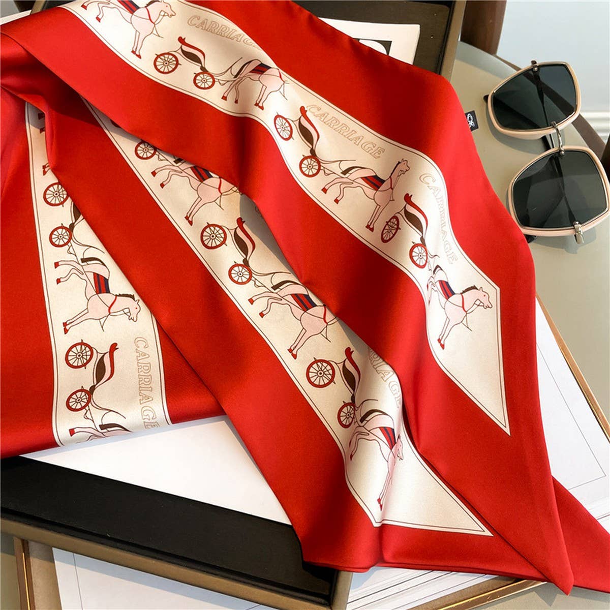 THIN FASHIONABLE VERSATILE SILK HEAD SCARF