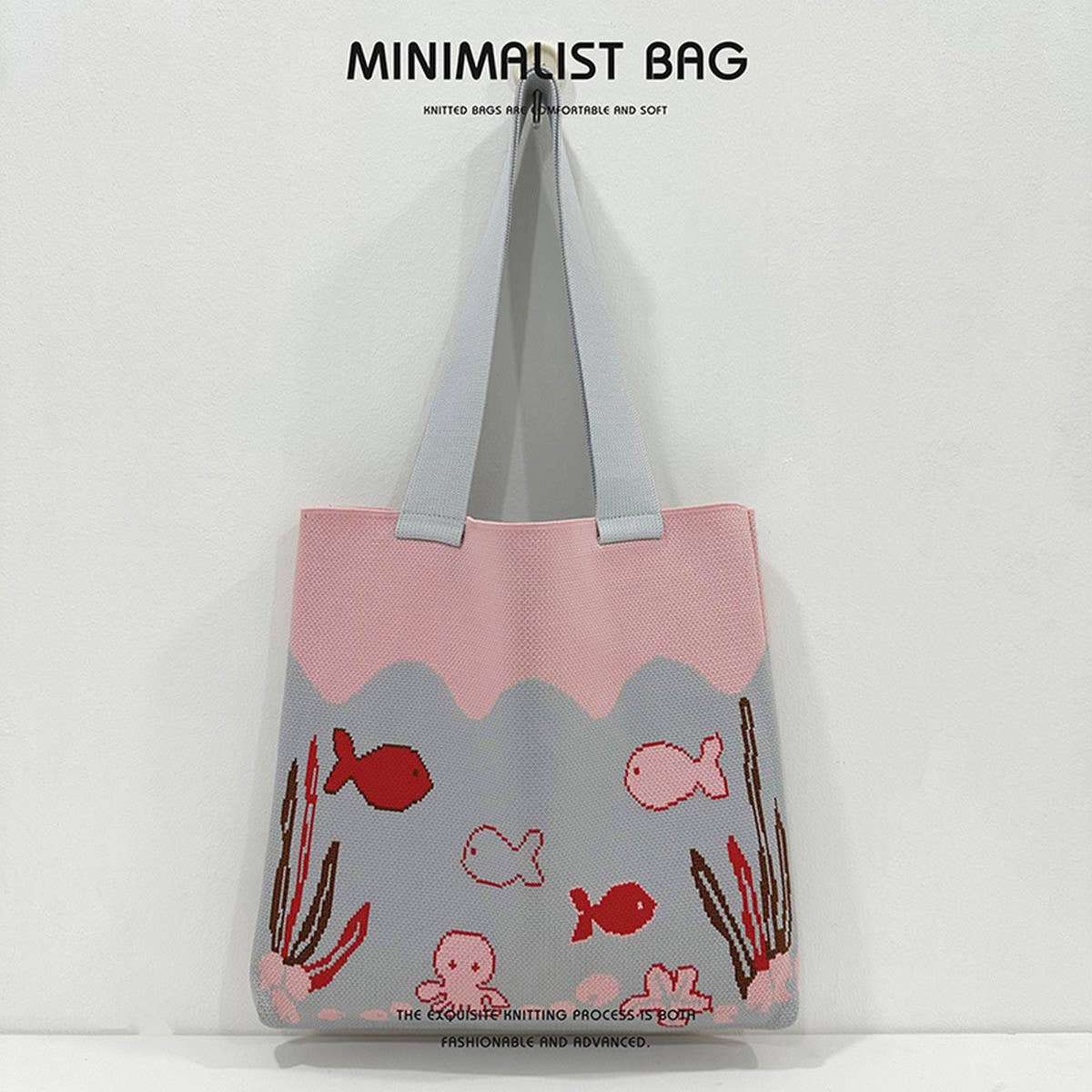 WOMEN CASUAL OCEAN OCTOPUS CARTOON HANDBAG_CWAB1534