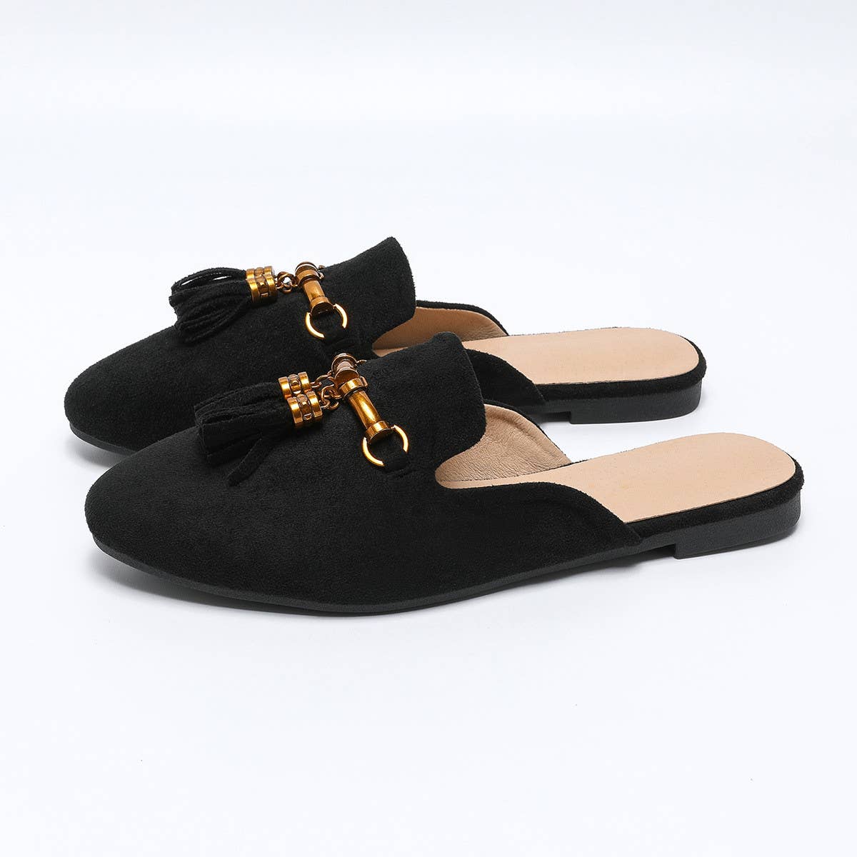 FASHION LARGE SIZE TASSEL ROUND HEAD MULES_CWSHF0036