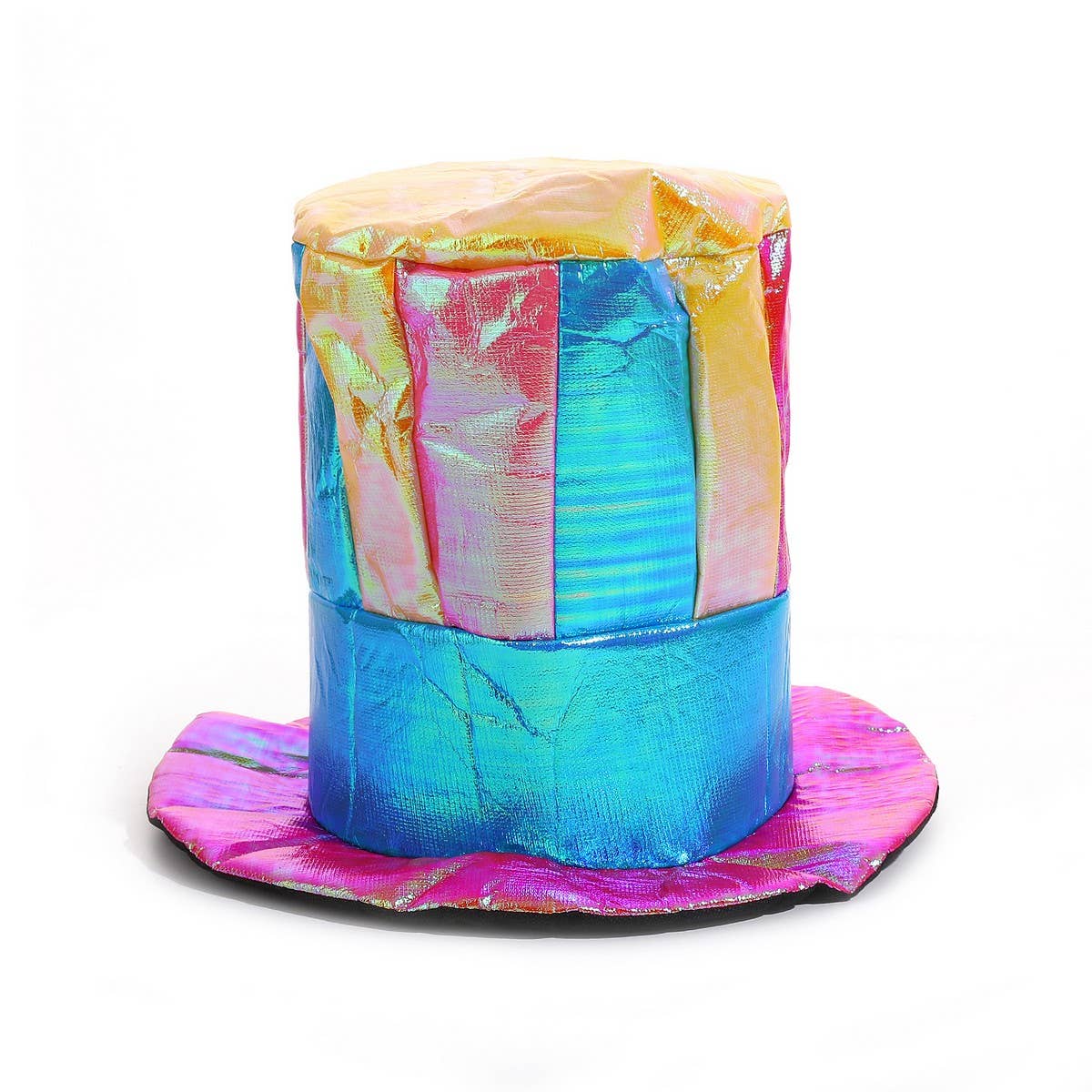 CWAH4048_HALLOWEEN PARTY CLOWN COLORFUL GOLD CLOTH HAT