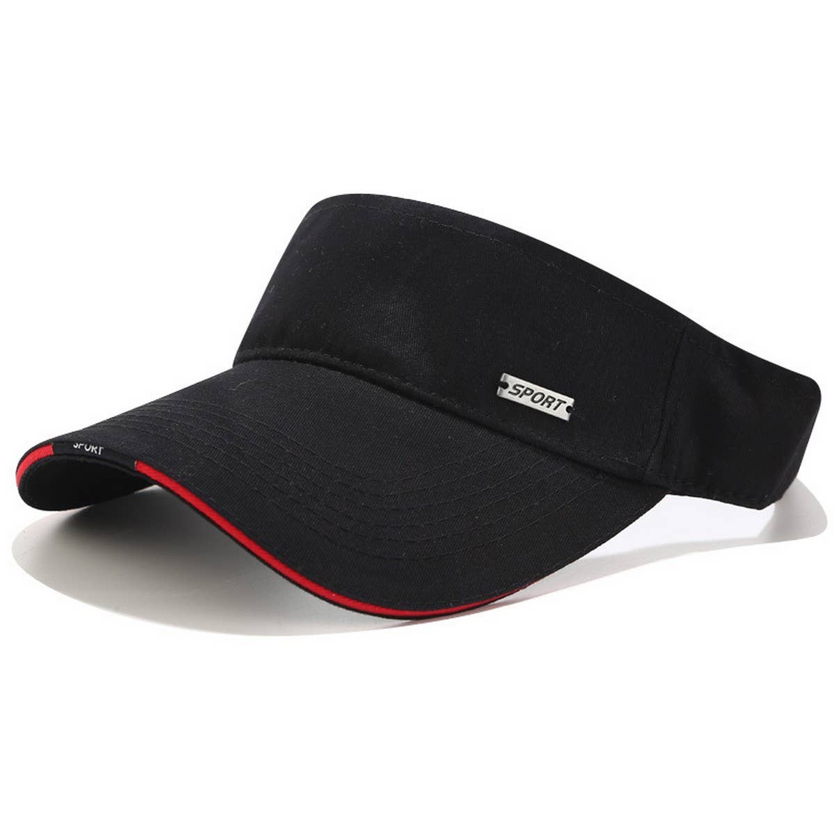Sport Metal Logo Visor Hat - Outdoor Sunshade Cap_CWAH3297