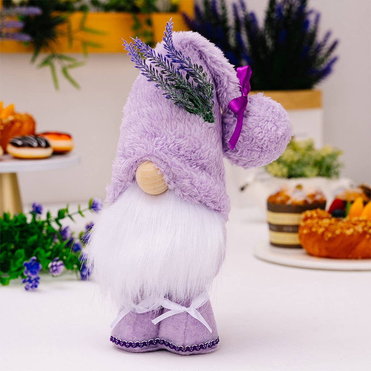 CWMM10345_PURPLE GNOME PLUSH DOLL LAVENDER MOTHER DAY