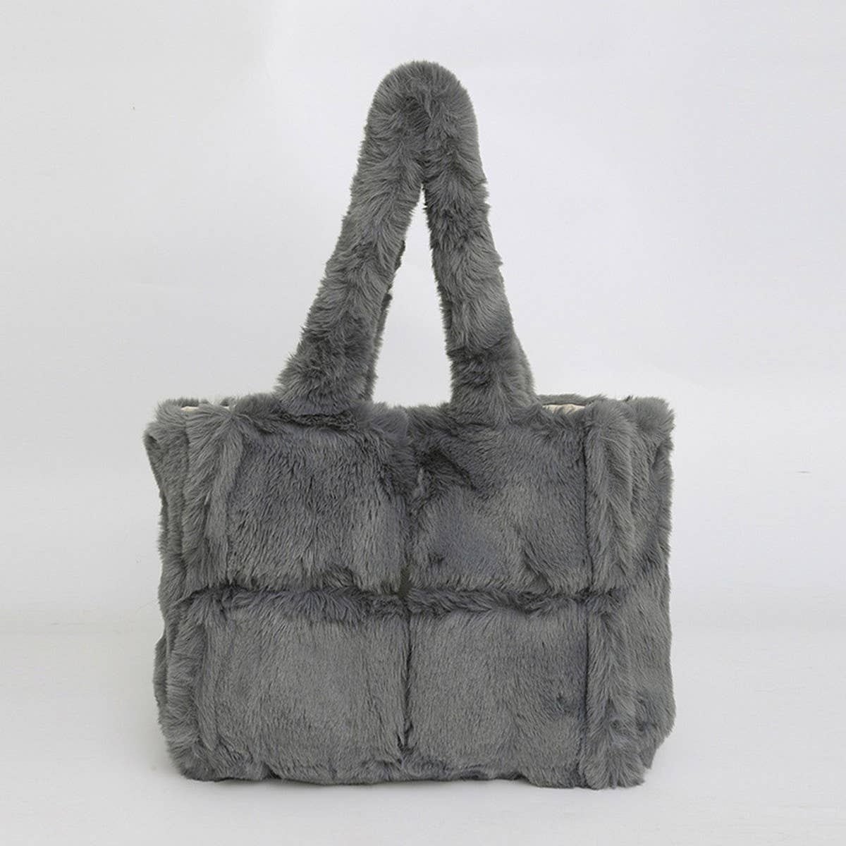 Plush Fur Tote Bag Women Large Shoulder Handbag_CUAB00551