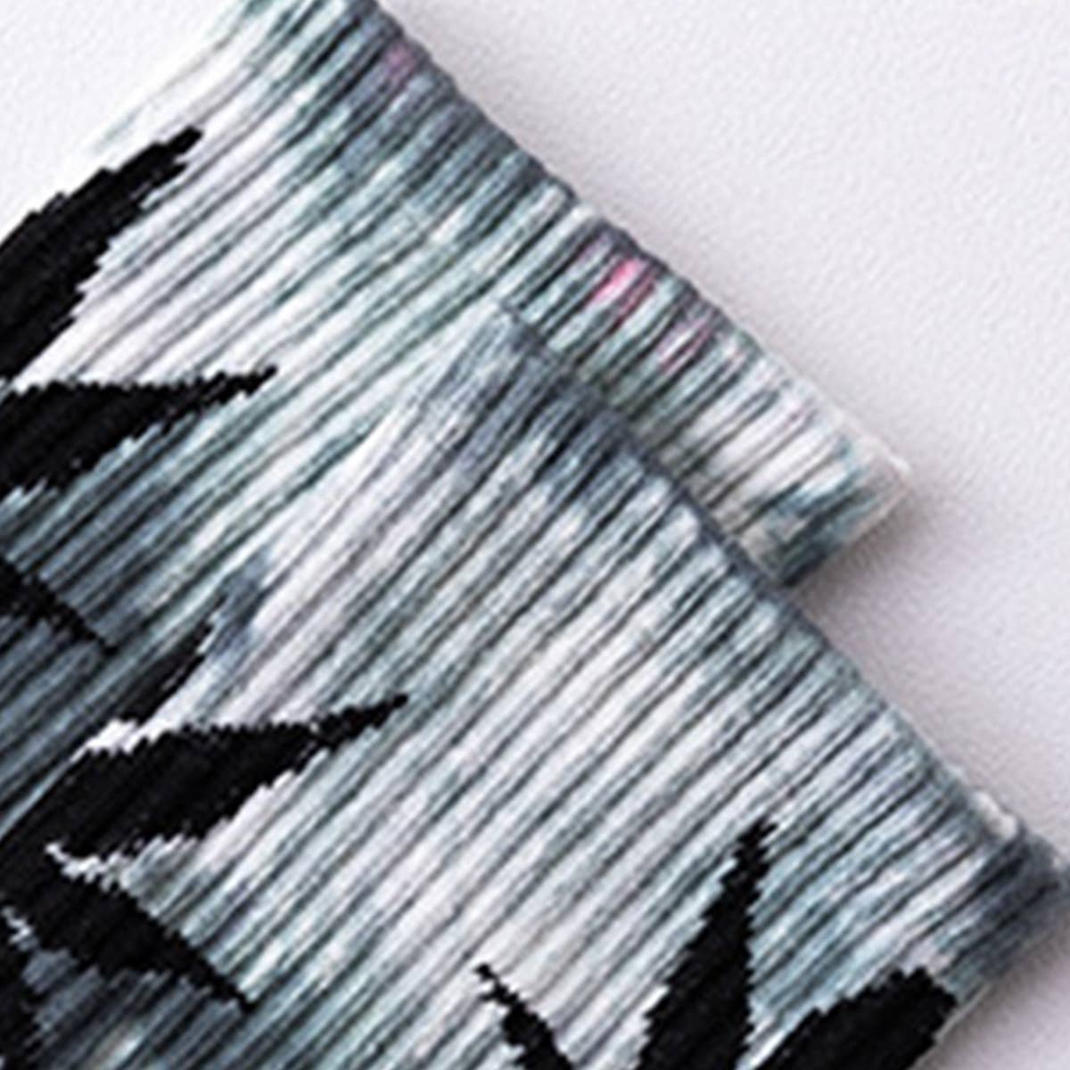 TIE-DYED MAPLE LEAF PATTERN SOCKS