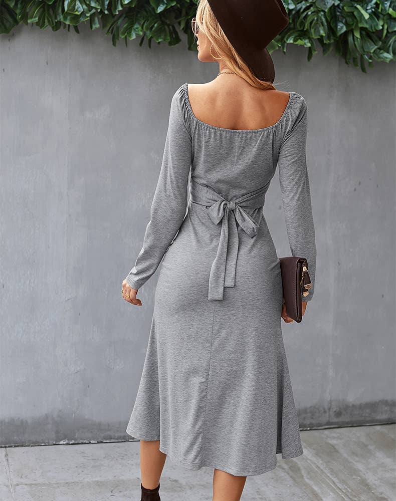 SOLID COLOR BASE DRESS FRENCH ROMANTIC DRESS