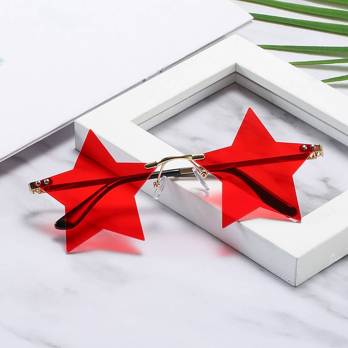 FIVE-POINTED STAR SUNGLASSES FRAMELESS SUNGLASSES