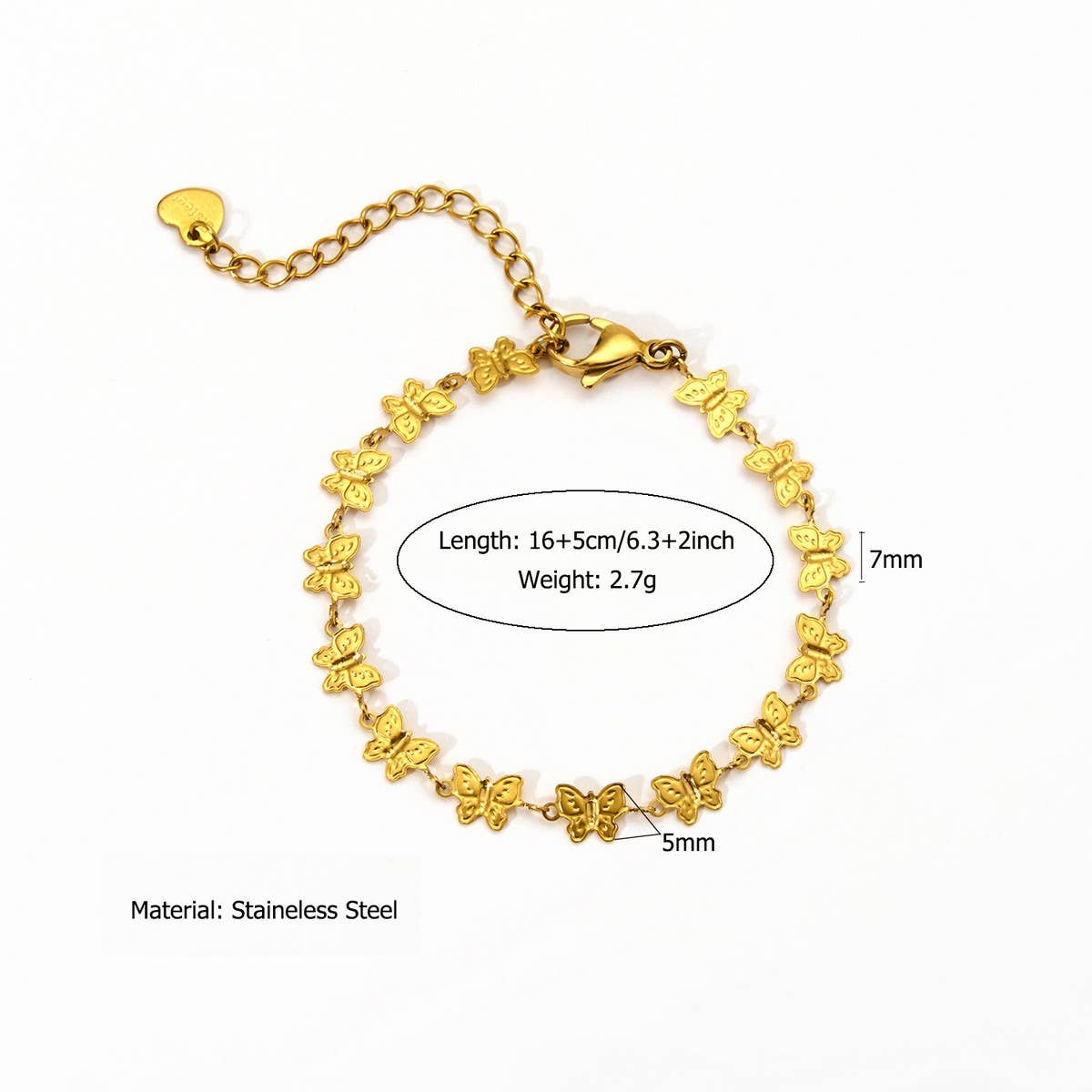 Original Natural Stone Bracelet withSunflowerCharm_CWAJE4593