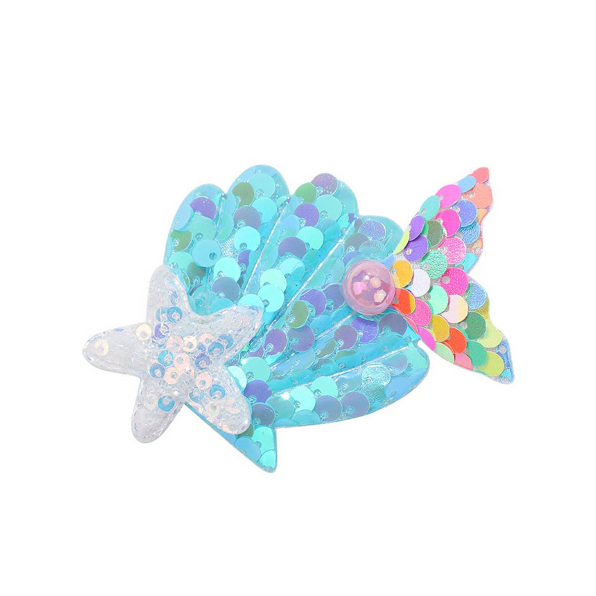 CHILDREN'S SHELL PEARL MERMAID HAIRPIN