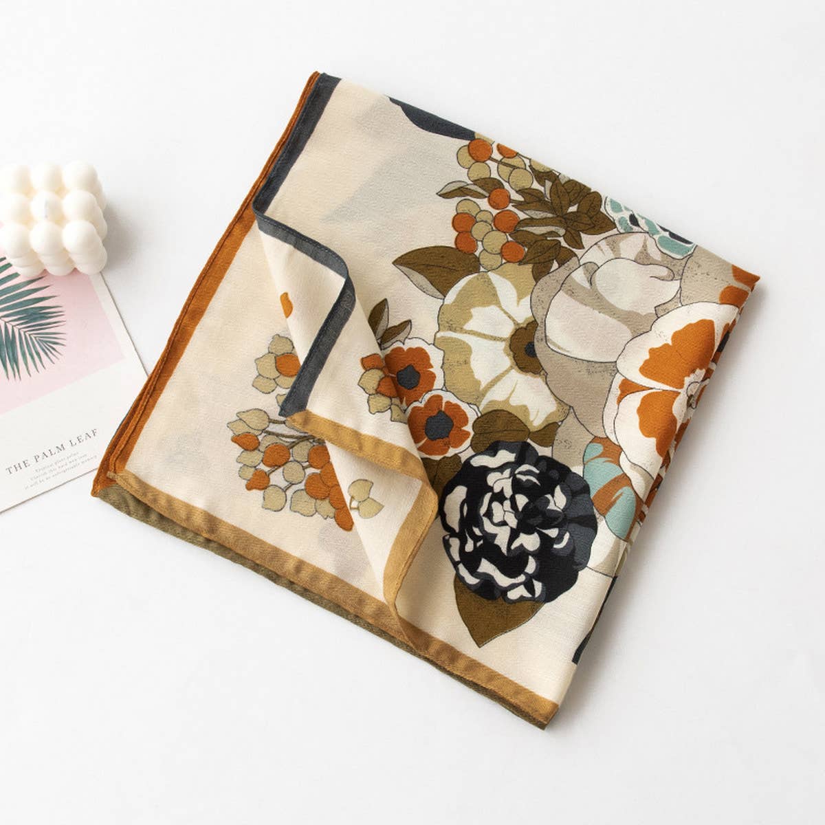 Retro Art Deco Small Square Scarf, Versatile_CWASC0925