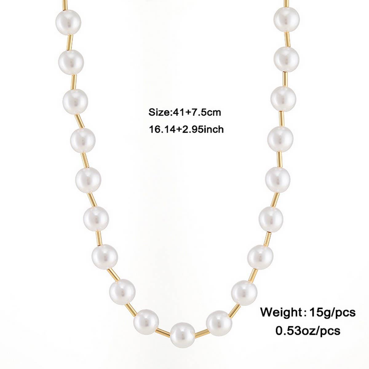 WOMEN'S ALL-MATCH METAL PEARL ELASTIC NECKLACE