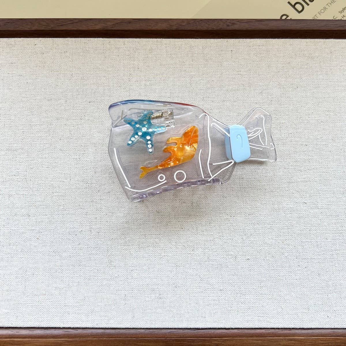 Minimal Clear Bag Starfish Claw Clip ? Ocean Vibes