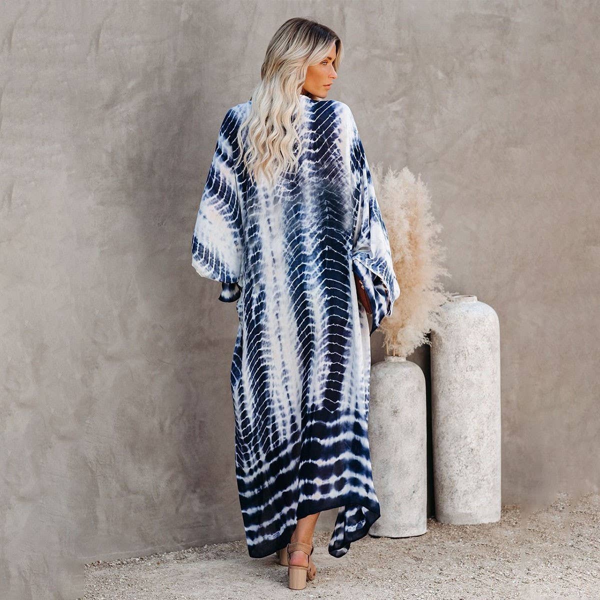 Tie-Dye Beach Cover-Up Cardigan Bikini Sunscreen