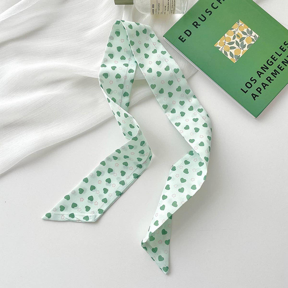 GREEN FRESH AND NARROW LONG FASHIONABLE HAIR BAND