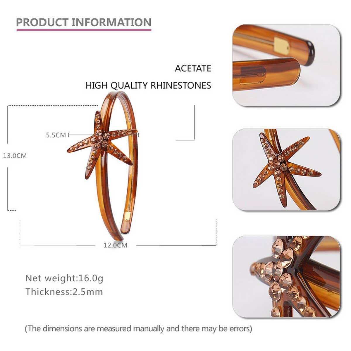 STARFISH ACETATE HEADBAND WITH DIAMONDS_CWAHA4372