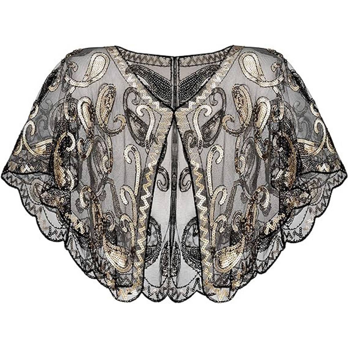 Sequin Lace Evening Shawl ? Party & Formal Wrap