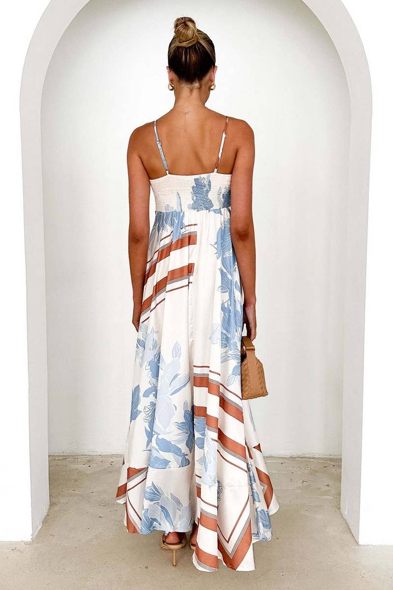 CWDMD5147_BACKLESS SPAGHETTI STRAP FLORAL MAXI DRESS