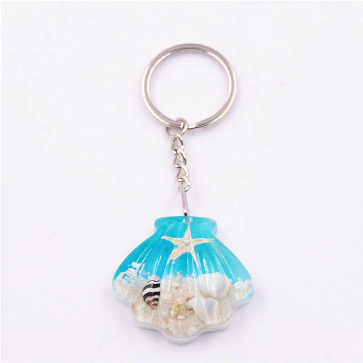 NEW SHELL STARFISH KEYCHAIN SOUVENIR PENDANT