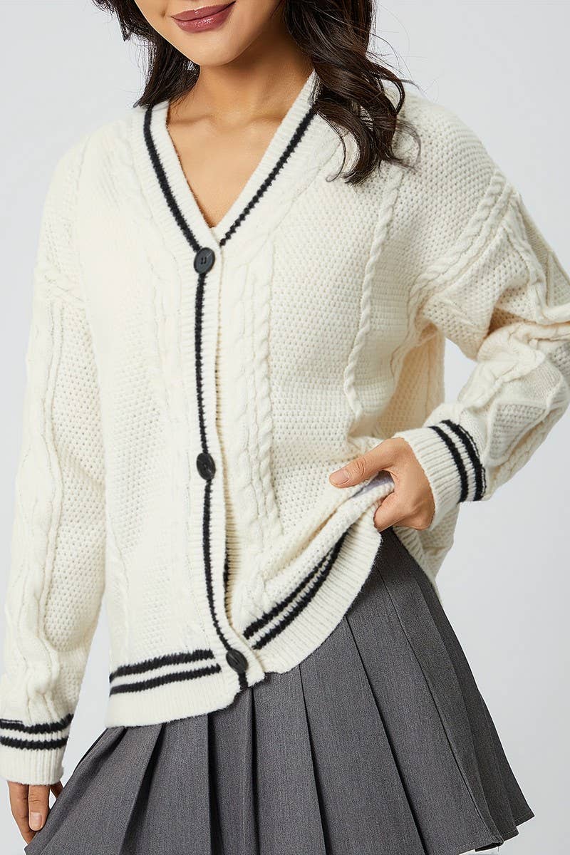 CWOCAL1794_SINGLE BREASTED KNIT EMBROIDERED CARDIGAN