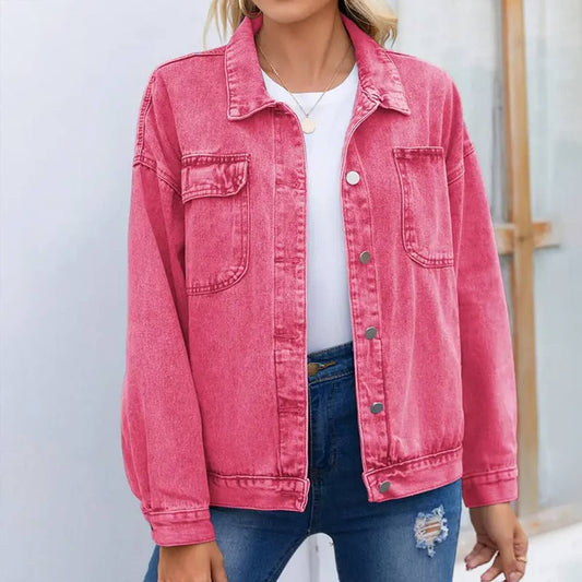 VINTAGE WASH DENIM LONG SLEEVED JACKET_CWJJ0094