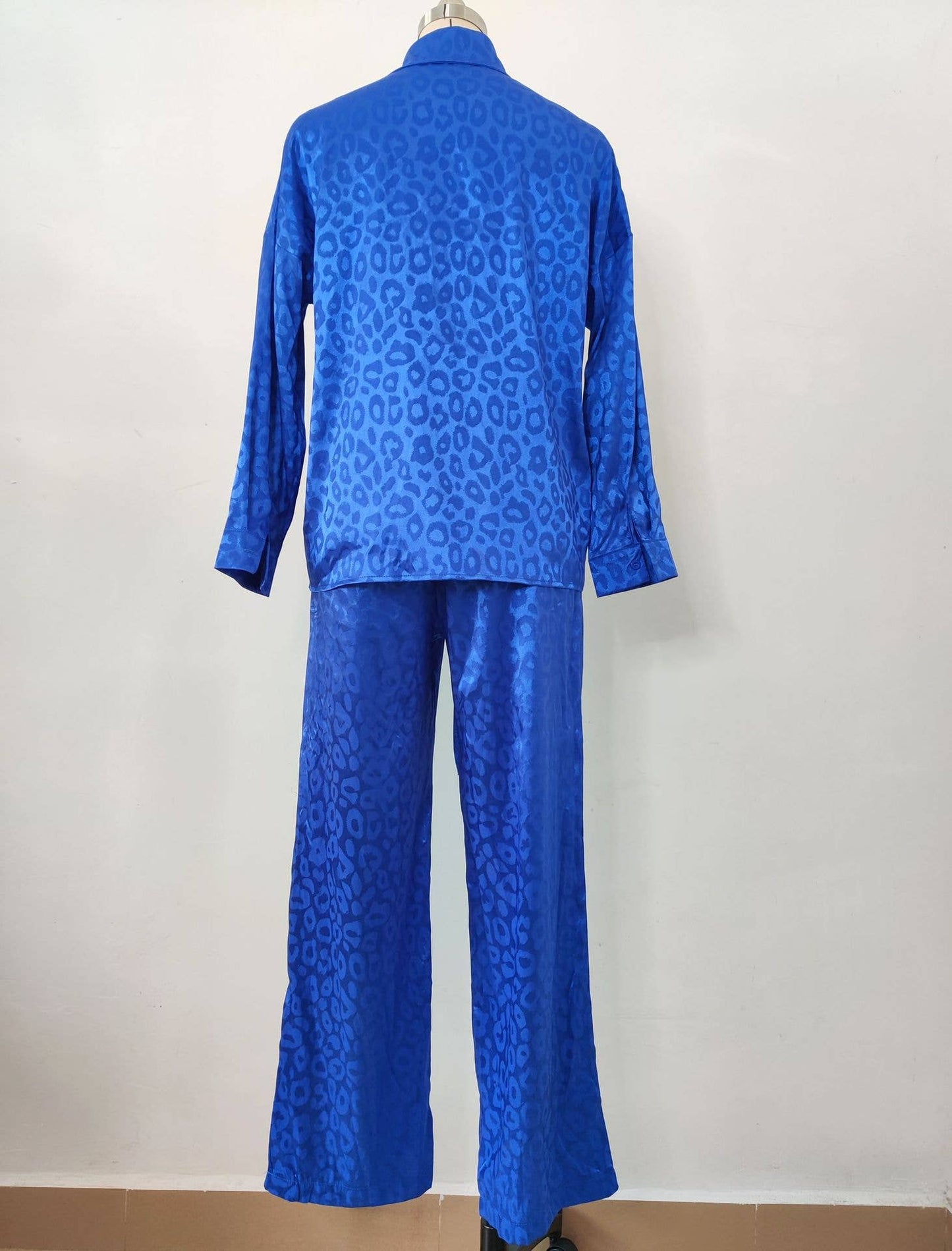 LONG SLEEVE LEOPARD PRINT FASHION WOMEN'S SUIT