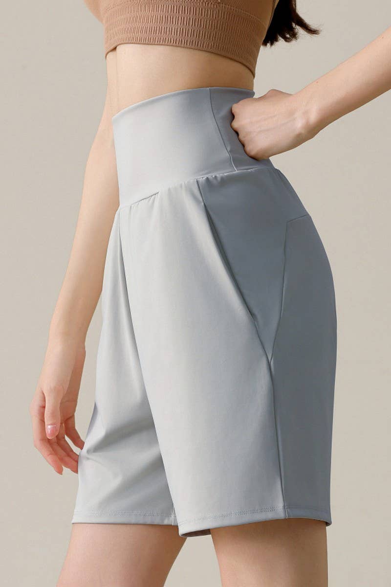 CWBSP0224_HIGH WAISTED YOGA CASUAL SPORTS SHORTS