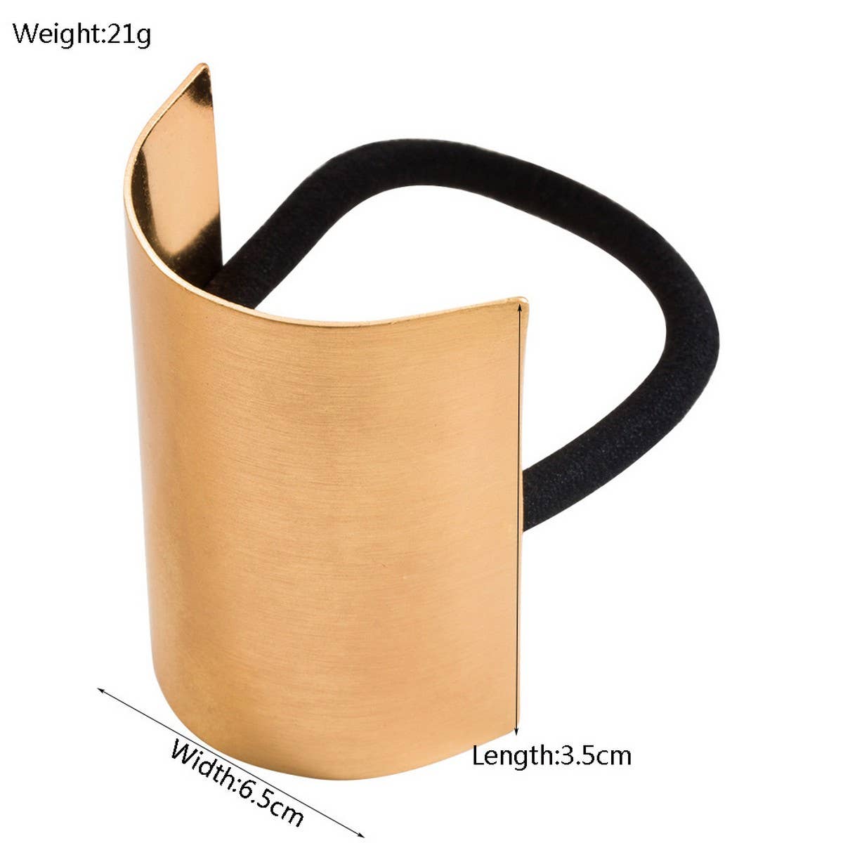 Minimalist Korean Metal Hair Tie, Textured Shine