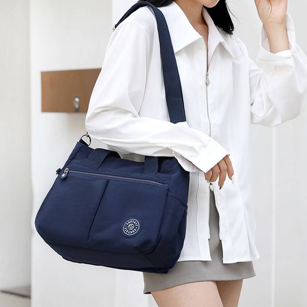 NYLON FABRIC HANDBAG TREND SHOULDER MESSENGER BAG_CWASC1785