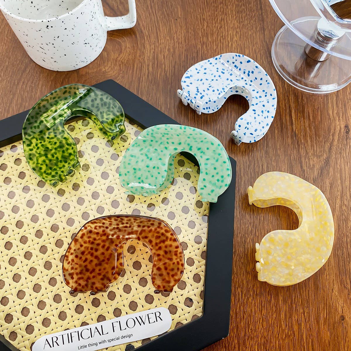 Elegant Acetate Hair Claw, Back Bun Shark Clip_CWAHA1594