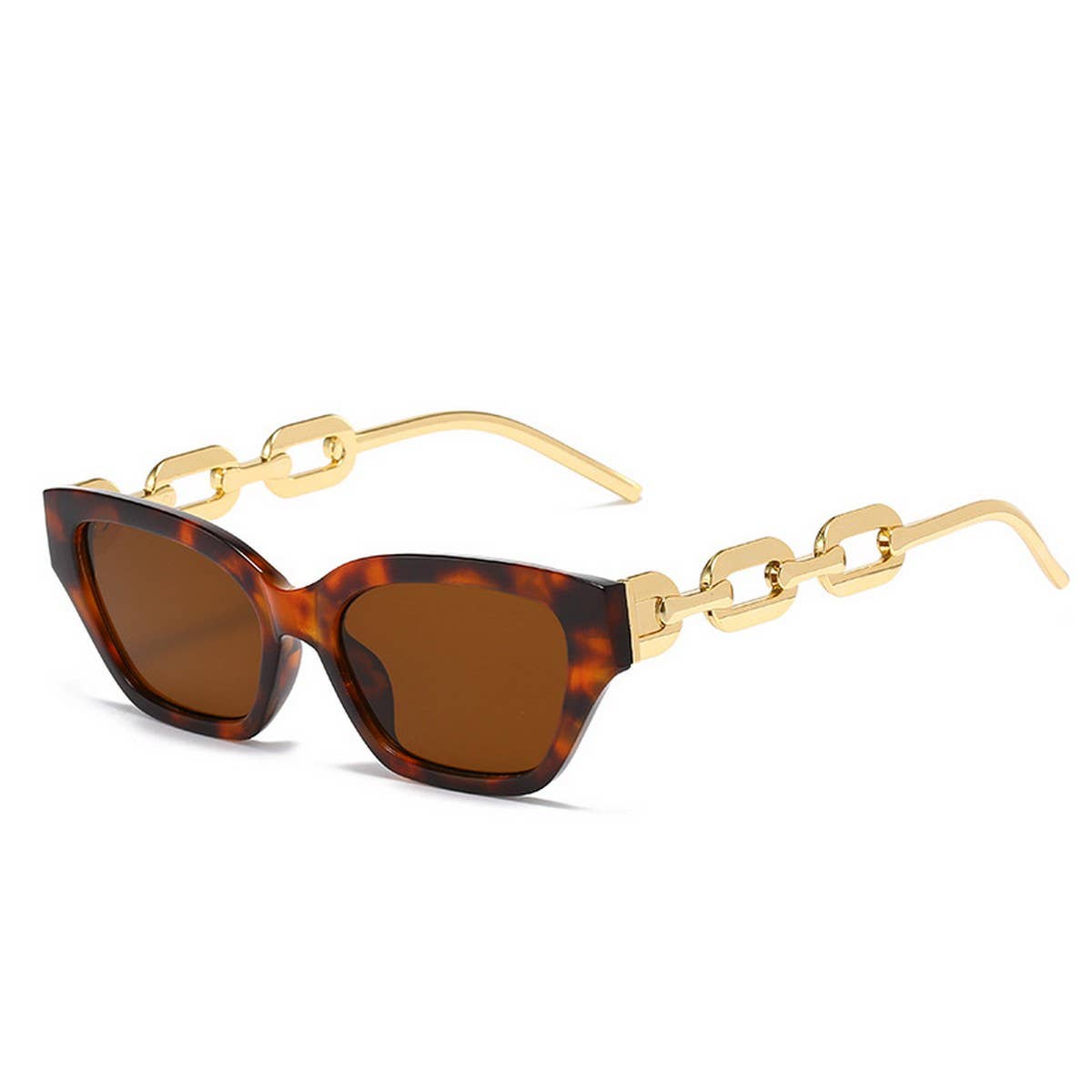 CAT-EYE CHAIN FASHION METAL SUNGLASSES WOMEN_CWASG0279