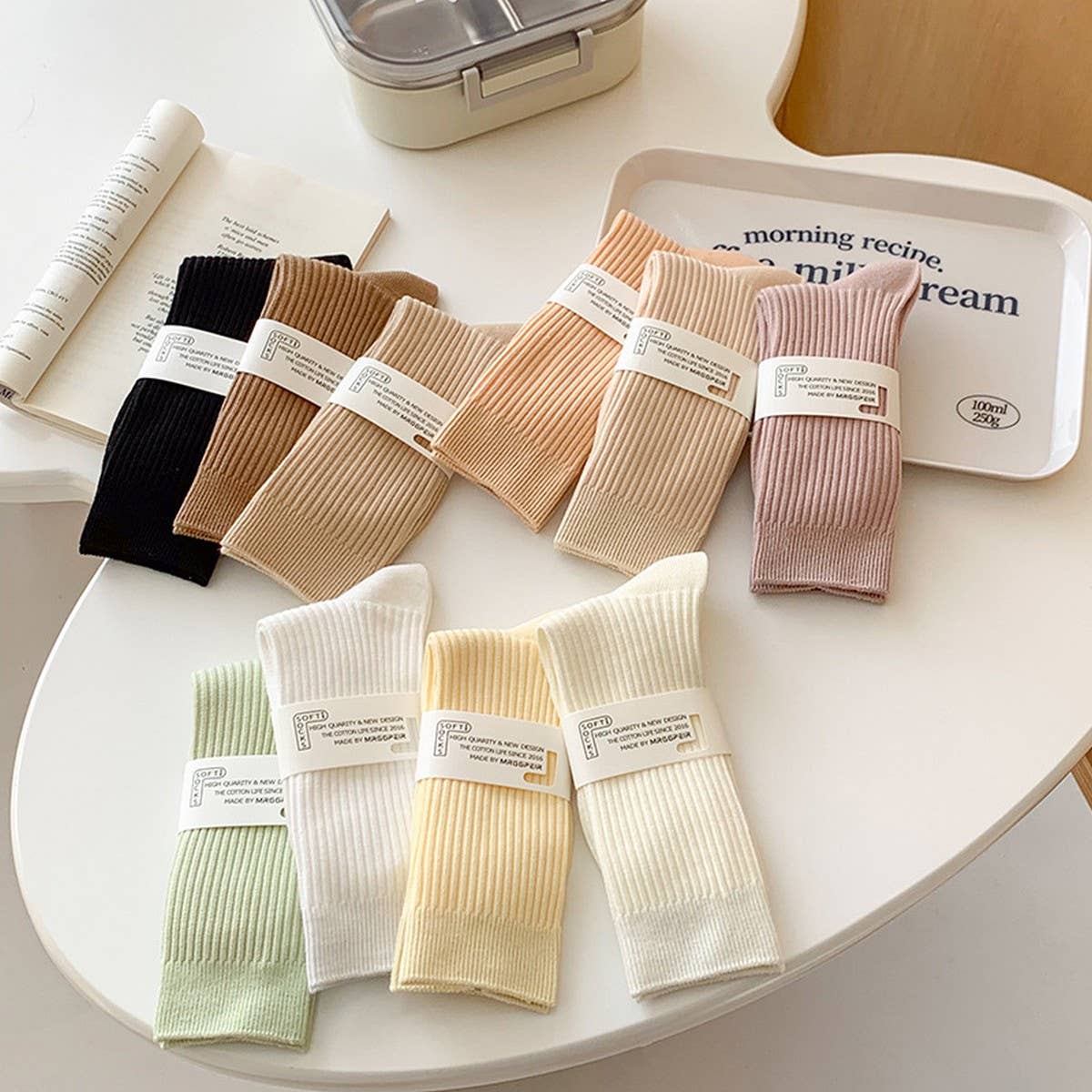 CWMS2495_SPRING AND SUMMER MACARON COLOR SOCKS