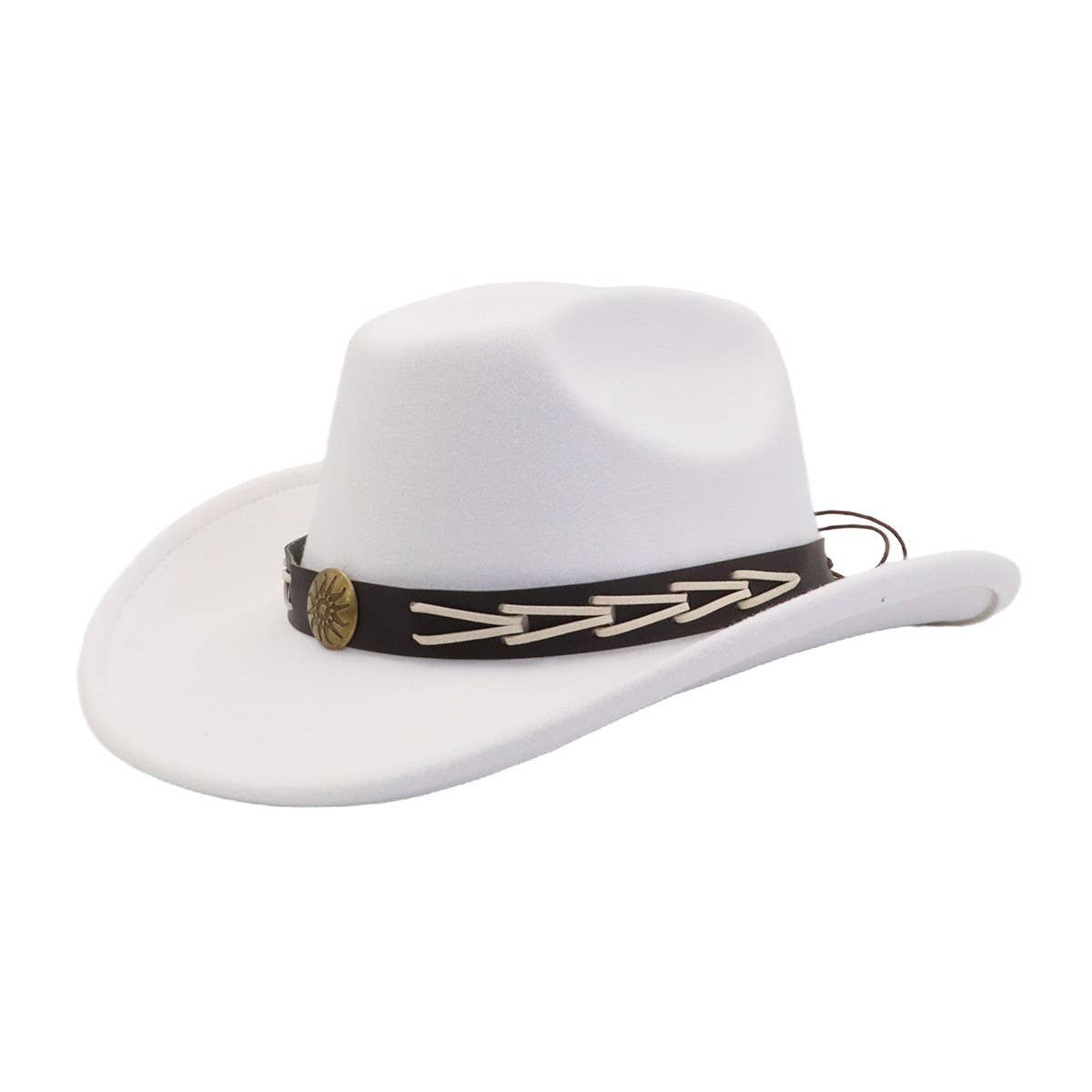 Couples Wool Fedora Hat Cowboy Jazz Style_CWAH04383