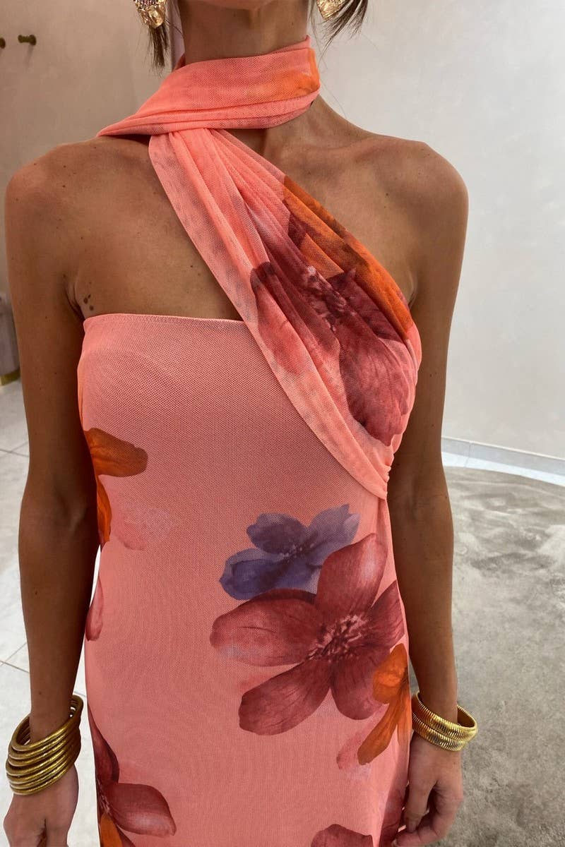 CWDMD5699_SLEEVELESS BACKLESS TIE BODYCON CASUAL DRESS