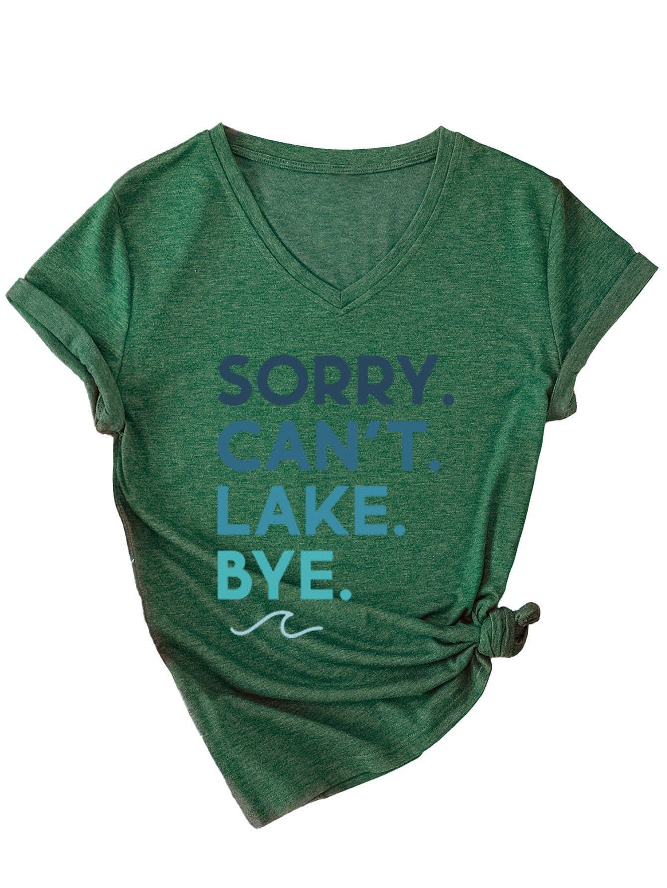 Sorry Can't Lake V-neck short-sleeved T-shirt