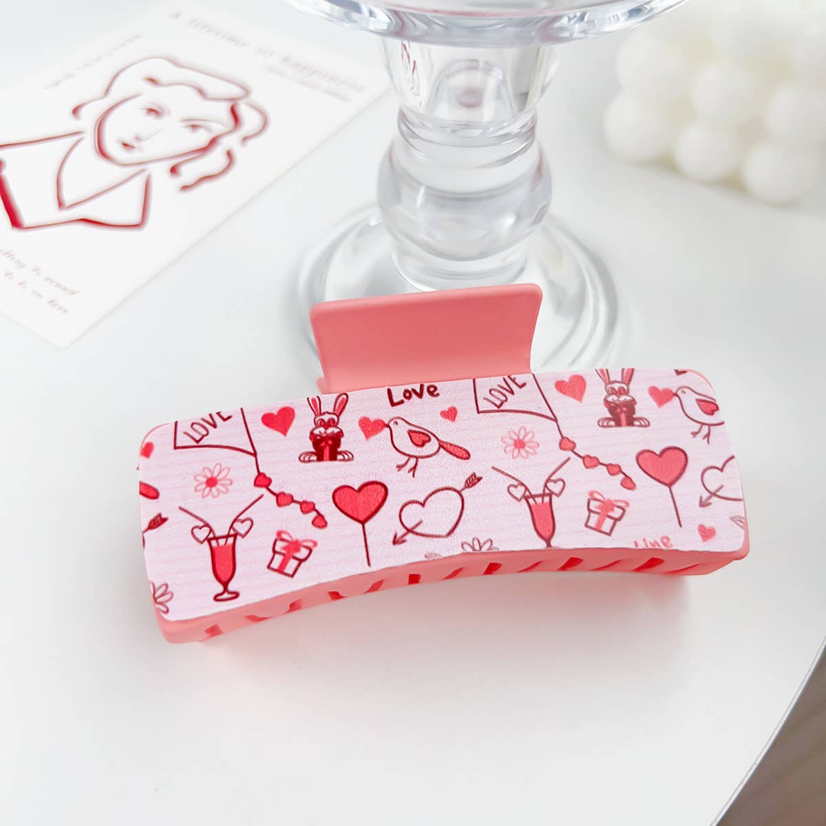 Romantic love plastic hairpins Valentine's Day