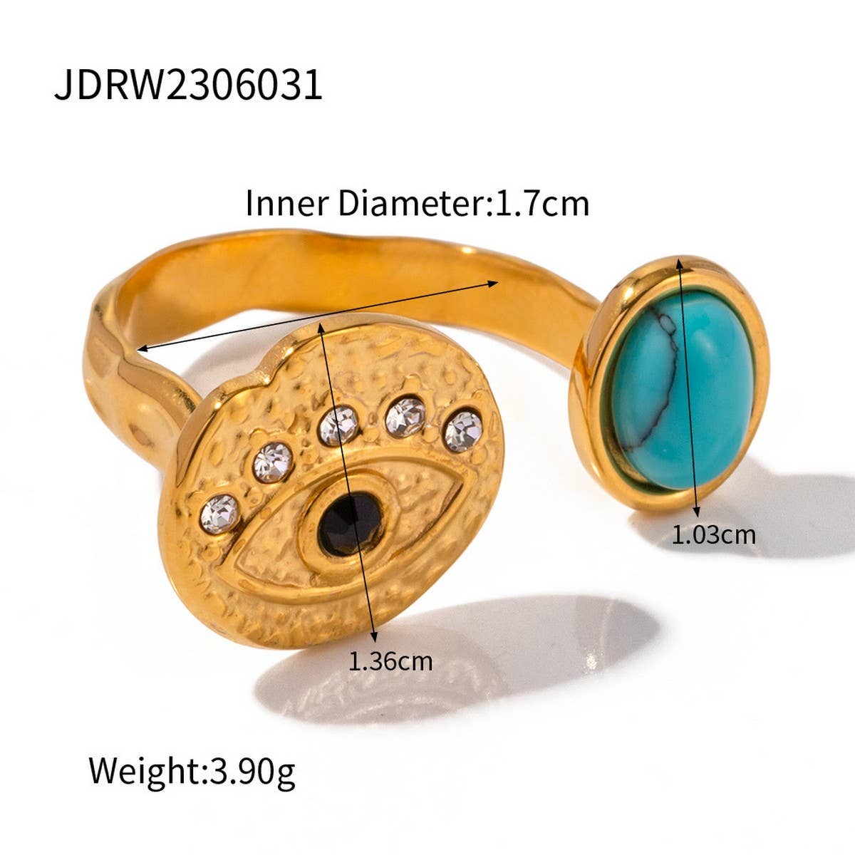 RETRO NICHE HIGH-END OPEN RING_CWAJE1381