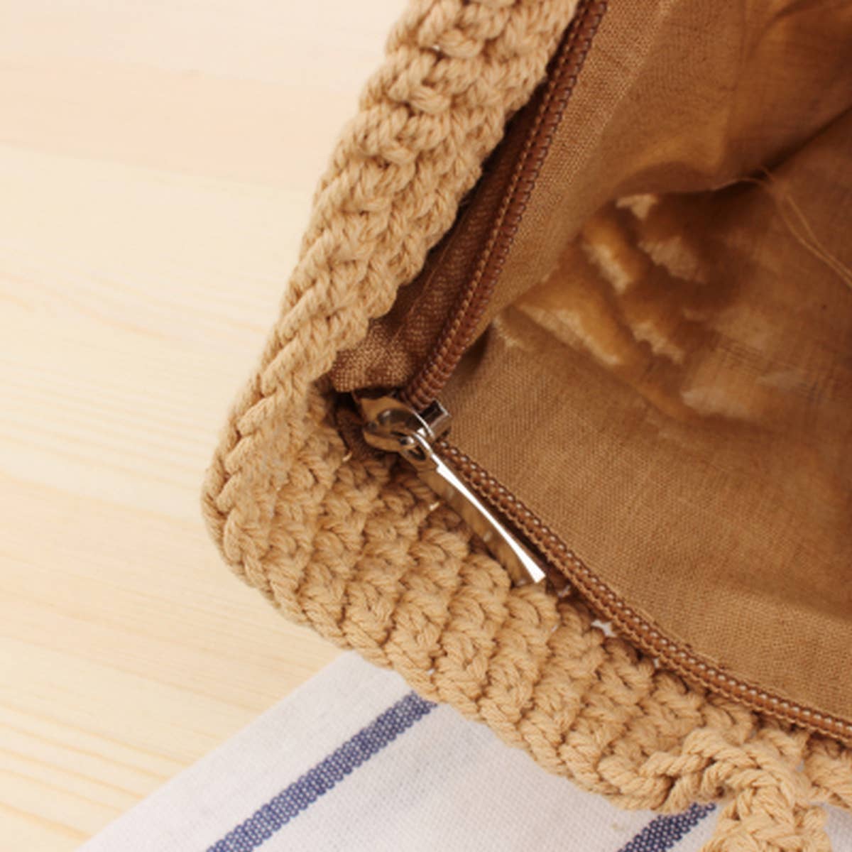 NEW STYLE FOREST STYLE PORTABLE BEACH STRAW BAG_CWAB2091