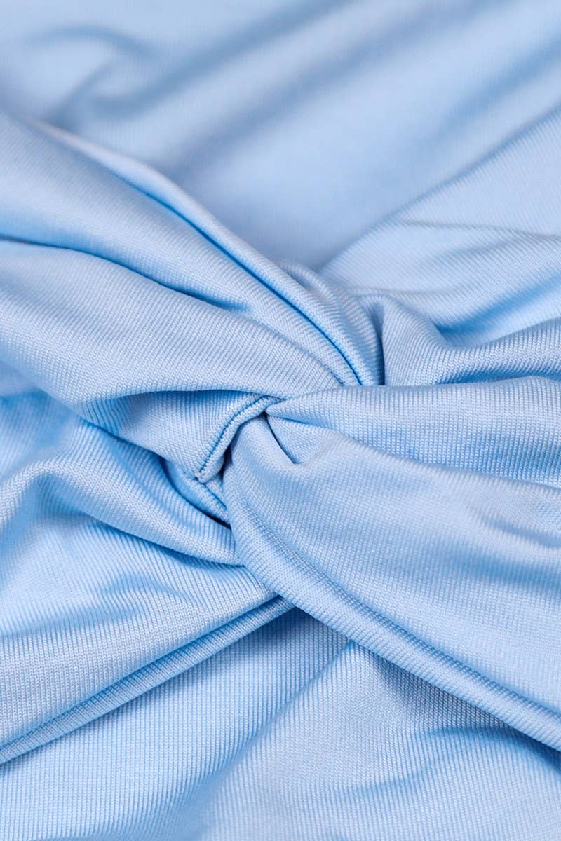 CWDSD10777_CUTOUT RUCHED PUFF SLEEVE BODYCON DRESS