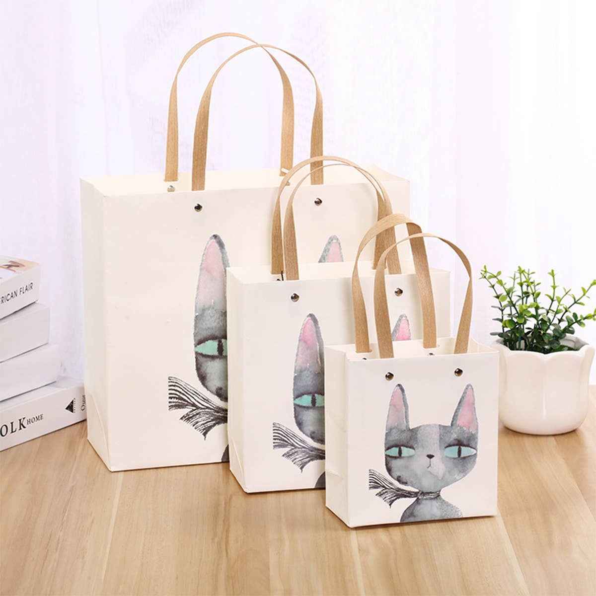 INS STYLE SMALL FRESH CAT PAPER HANDBAG GIFT BAG