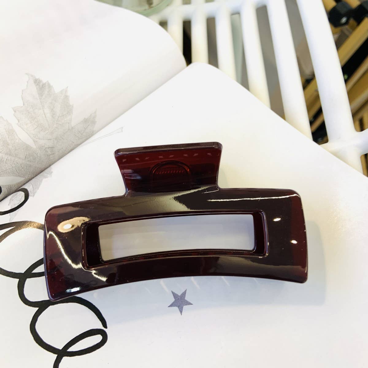 CWAHA1557_4.13"SIMPLE RECTANGLE HAIR CLAW CLIP